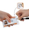 Karteo Card Holder with Thumb Slot [Pack of 10] Transparent