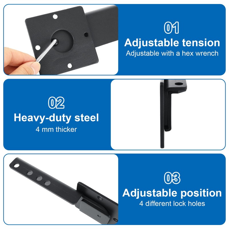 ASelected 2 PCS Flip Gate Latch Lock with Padlock Holes,