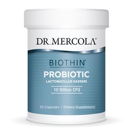 Dr. Mercola Biothin Probiotic 10 Billion CFU Dietary Supplement, 30 Servings (30 Capsules), Supports Optimal Digestion and Regularity, Non GMO, Gluten Free, Soy Free