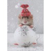 Sellers Publishing RSVP Mouse Holding White Ornament with Silver Snowflake