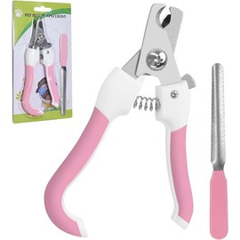 YXTKJ Pet Cat Nail Clipper & Dog Nail Clipper,Professional Pet Grooming Tool with Safety Guard, Sharp Blades,Pet Care Essentials Grooming Dog Cat Claw Trimmer (Pink)