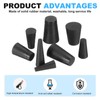 PATIKIL Solid Rubber Stopper 3.5x9x30mm 12 Pack Tapered Lab Rubber