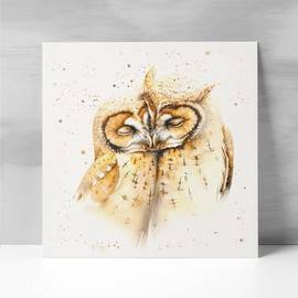 Postcard Prints - Anniversary Card For Husband or Wife Anniversary Card For Boyfriend or Girlfriend Cute Owls Wedding Anniversary For Couple