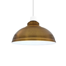 LEDSone Metal Ceiling Lamp Shade 29cm Yellow Brass Easy Fit Light Pendant Modern Ceiling Lighting Shade for Bedroom, Hallway, Office Restaurant Industrial Light Shade Ceiling Pendant