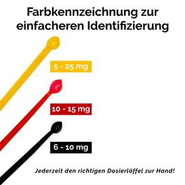 Set of 1 Micro Dosing Spoons, mg Measuring Spoon, Micro SCOOP (Black, Red, Orange, 1 Measuring Spoon each), Anti-Static, BPA-Free - for Precise Dosing of Smallest Quantities of Powder Products