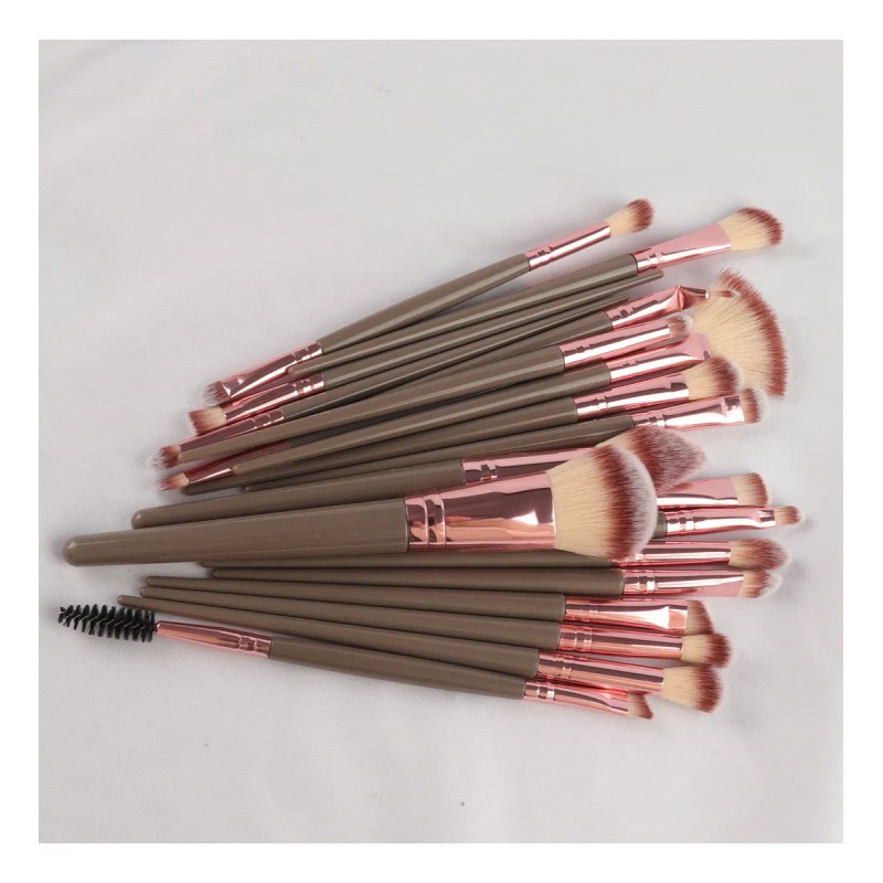 Pinceles Y Herramientas De Maquillaje Profesionales 56 Pcs Marrón