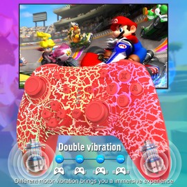 Wireless Controller for Switch Pro Switch/Switch Lite/Switch OLED/PC/Android/iOS, Gamepad Support Turbo/Dual Vibration/Wake Up/Programmable/6 Axis Gyro