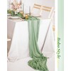 15 Pack Sage Green Cheesecloth Table Runner, 10FT Gauze Long