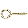Merriway BH02811 (200 Pcs) EB Steel Screw-In Eye, 25mm (1 inch) Brass Plated - Pack of 200 Pieces