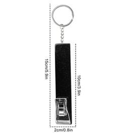 1 Packs Black Credit Card Puller, Debit Card Grabber for Long Nails Cute Card Clip for Long Nails Portable ATM Card Clip Keychain for Women Men Accessories