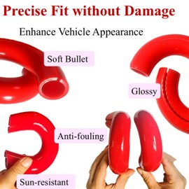 Tow Hook Covers for Ford F250 F350 F450 Super Duty 2017-2025, Front Hitch Cover Compatible with Ford F250 F350 F450 Super Duty Accessories 2017-2025 (Red)