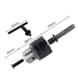 ANBOO Professional Keyed Chuck and SDS Adapter Set - High Quality Accessories for Hammer Drills - 1.5-13 mm Clamping Range - Ideal for Hard Use - SDS Plus Shank - Bosch Compatibility