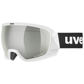 uvex Contest CV – Ski Goggles for Men and Women – Contrast Enhancing – Distortion-free Vision – White Matt/Silver-Green – One Size