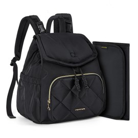 mommore Diaper Bag Backpack, Small Diaper Backpack for Travel, Lightweight Drawstring Baby Bag with Stroller Straps