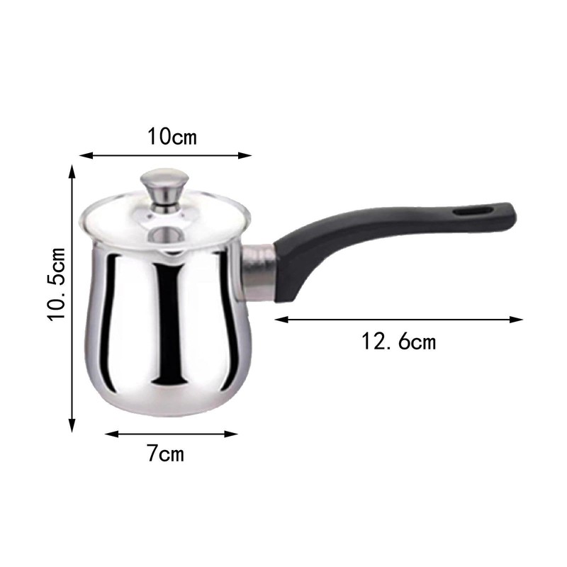Fenteer Turkish Coffee Pot Butter Warmer Pot Chocolate Melting Pan