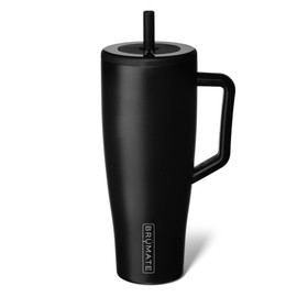 BrMate BrMate Era 40 oz Tumbler with Handle and Straw | 100% Leakproof Insulated Tumbler with Lid and Straw | Made of Stainless Steel | Cup Holder Friendly Base | 40oz (Matte Black)