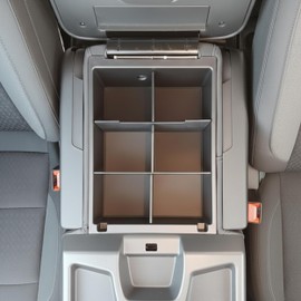 Vehicle OCD - Center Console Organizer for Chevy Silverado 1500 / GMC Sierra 1500 (2019-2026) and 2500/3500 HD (2020-2026) (Split Bench Folding Seat ONLY) - Made in USA - SLX160