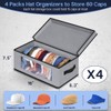 SLEEPING LAMB Stackable Hat Organzier for Baseball Caps, 4 PCS