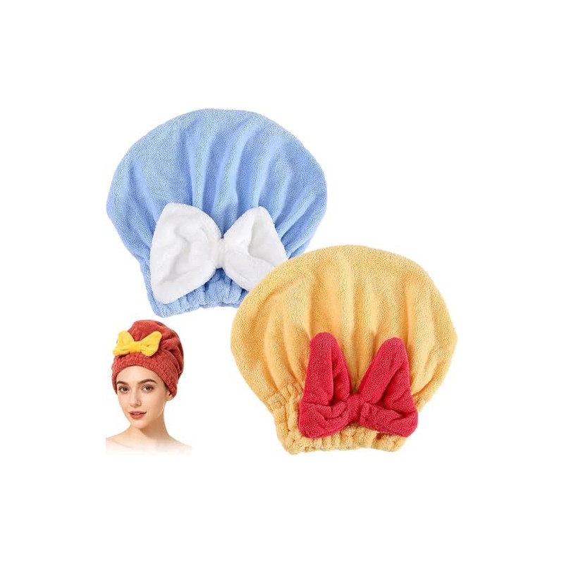 Genérico 2 Gorros de Microfibra para Secar El Cabello,Toalla Absorbente