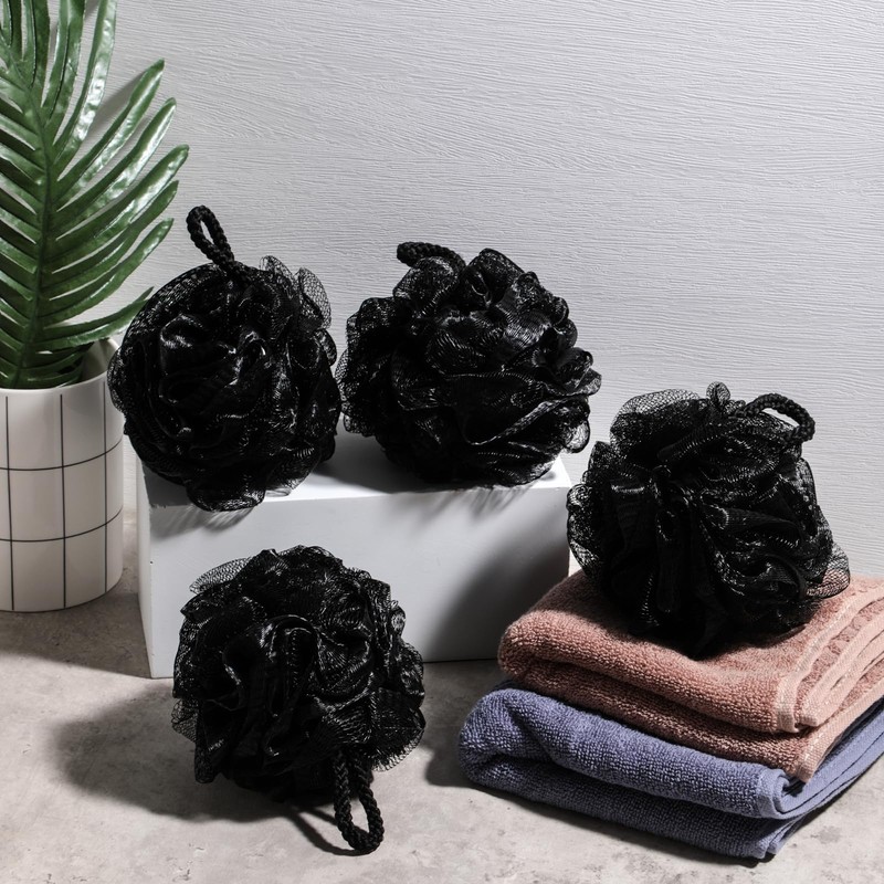 Pack of 4 Shower Puff Bath Sponge - Extra Soft