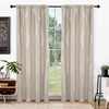 Deconovo Blackout Back Tab Silver Curved Wave Pattern Printed Curtains,