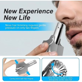 1 Pcs Manual Nose Hair Trimmer for Men & Women – Stainless Steel Hair Shaver, Washable & Portable Hair Razor