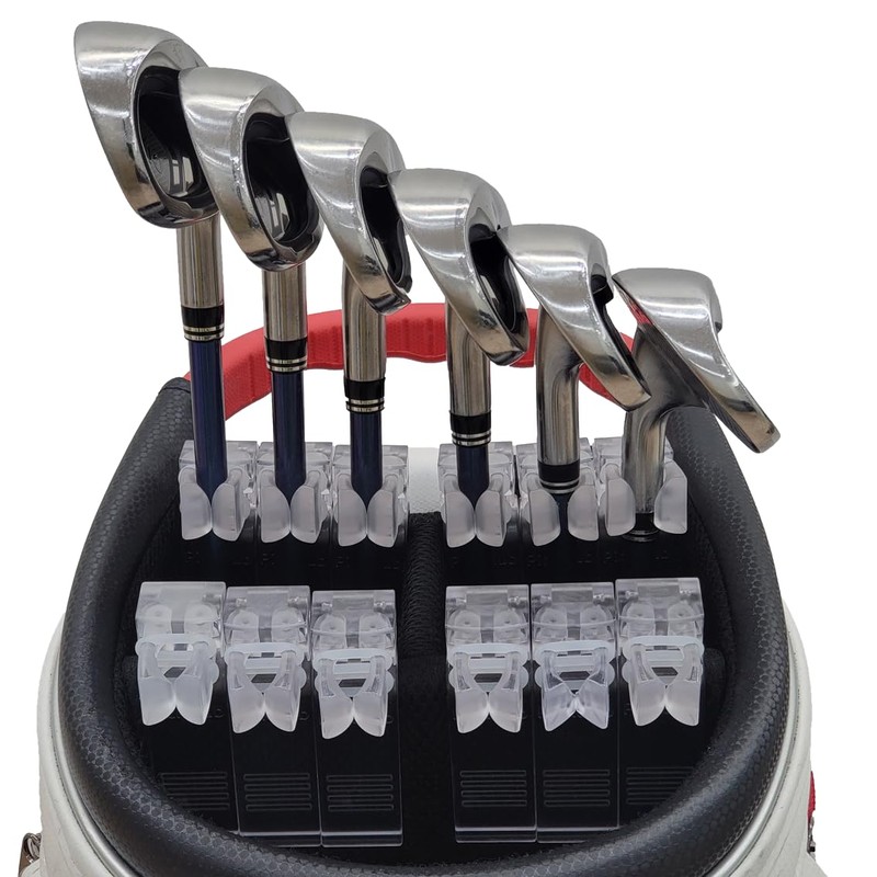 Pickclub 1PCS Golf Club Holder Club Organizer Durable Polycarbonate Clips