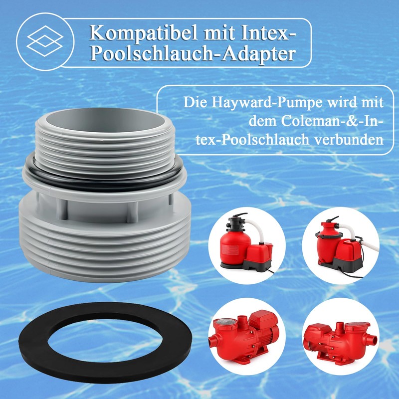 MOAZIFI Pool Connection 38 mm, Pool Hose Adapter Conversion Kit