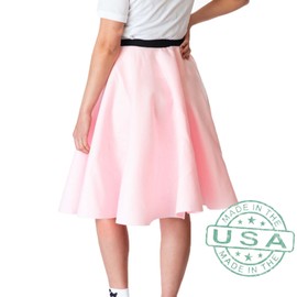 Hip Hop 50's Shop 1950s Adult Poodle Skirt Costume for Women (Light Pink M/L)