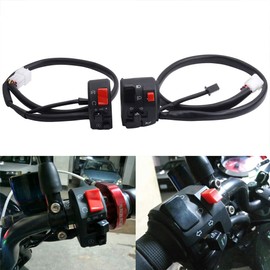 HANSWD 7/8" 22mm Motorcycle Handle Switch Combination Horn Switch Steering Switch Headlight Switch Start Switch ..