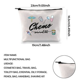 WCGXKO Chemo Care Package for Women Chemo Survival Kit Chemotherapy Treatment Zipper Pouch Bag (Survival kit Chemo CA)