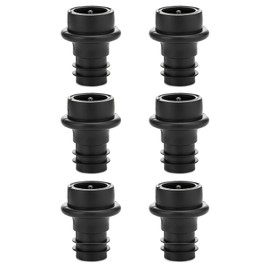 WOTOR Wine Stoppers - Vacuum Wine Saver, Preserver & Sealer (Black, 6 Pieces)