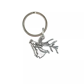 Creative Pewter Designs Celtic Elk Head Keychain, G107KC, 2 inch, Viking, Norse, Metal, Gift, Hunting