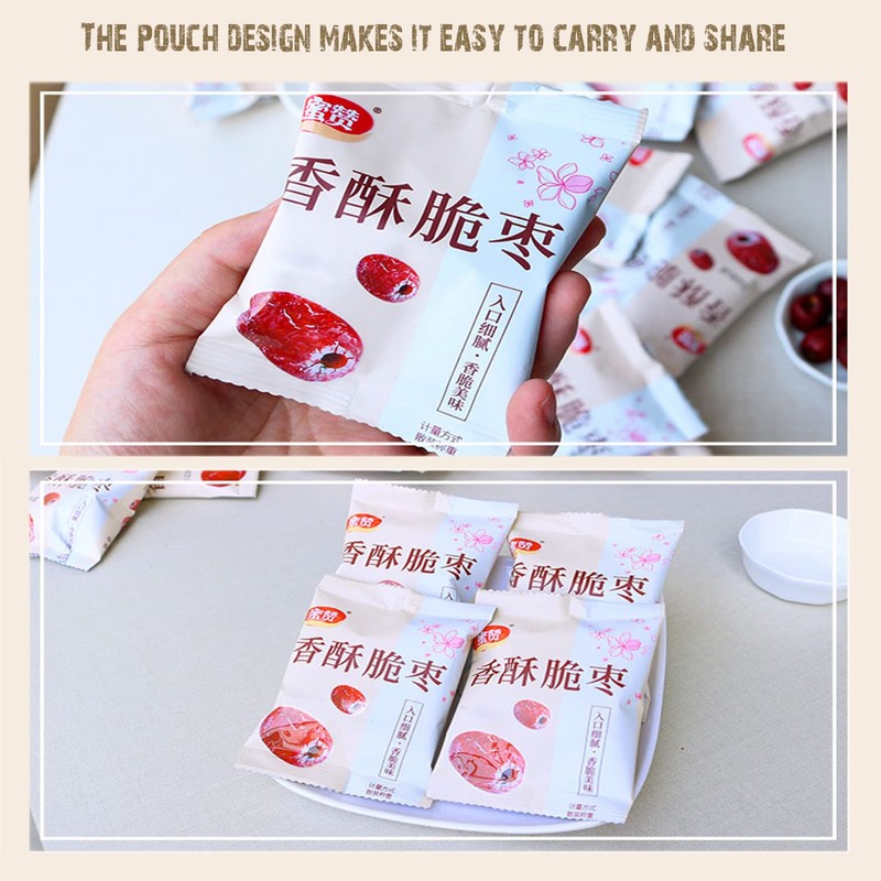 25 Packs of Chinese Crispy Red Dates,Dried Dates Crisp And