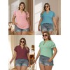 Womens Plus Size Summer Tops Ruffle Short Sleeve Shirts Button