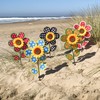 In the Breeze 2660 12 Inch Gingham Sunflower Wind Spinner