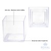 Royal Imports Clear Acrylic Flower Vase Cube – 4"x4" Plastic