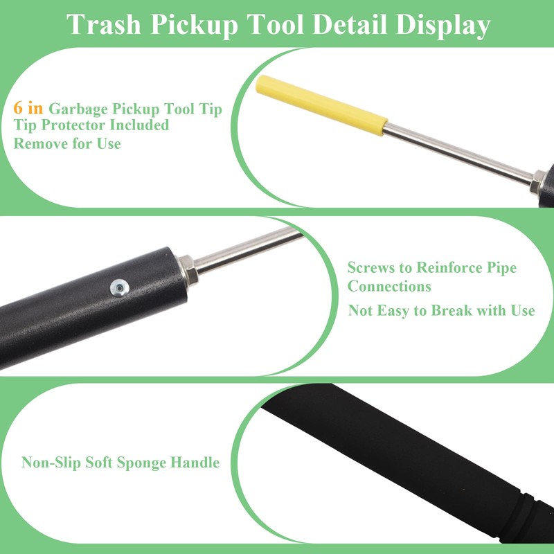 Frebuta Trash Pick Up Stick Grabber, 62In Trash Picker Upper