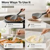 Meat Chopper Mincing Spatula, Silicone Ground Beef Masher with Drain