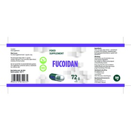 Fucoidan from Bladderwrack (Fucus vesiculosus) 500mg 120 Vegan Capsules, High Strength Supplement, Gluten and GMO Free