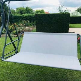 Typutomi Typutomi Swing Seat Cover Replacement, 600D Thickened Oxford Waterproof Chair Bench Replacement Cover Outdoor Swing Cushion Cover for 2/3 Seat Patio Garden Swing Chair(Grey, XL - 56.7x21.7x17.7in)