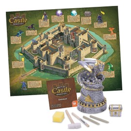 MindWare Dig It Up! Castle Discovery – Fantasy-Themed Excavation Kit for Kids, Includes 12 Dig Bricks, Tools, and Instructions, Ages 4+