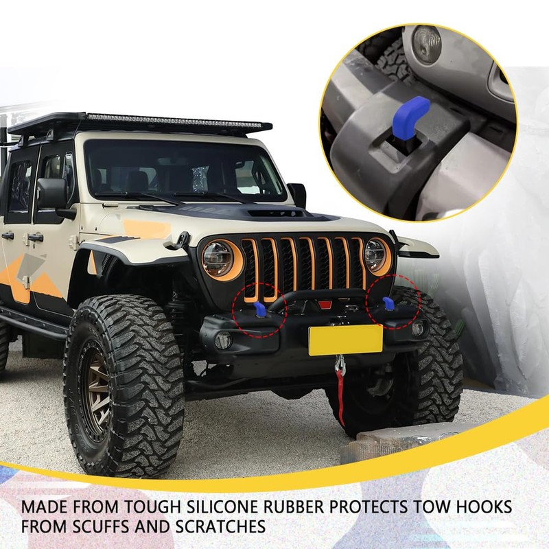 ASUBHA 2Pack Factory Bumper Tow Hook Covers for Most Cars