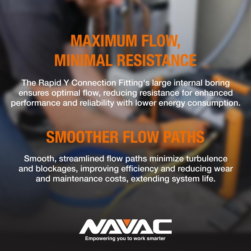 NAVAC F1028 Rapid-Y Connection Fitting for Faster Evacuation and Recovery