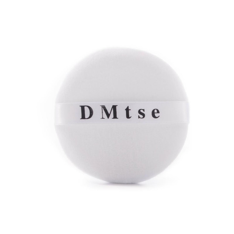 DMtse Round Jumbo Velour Powder Puff w Ribbon 4 Diameter