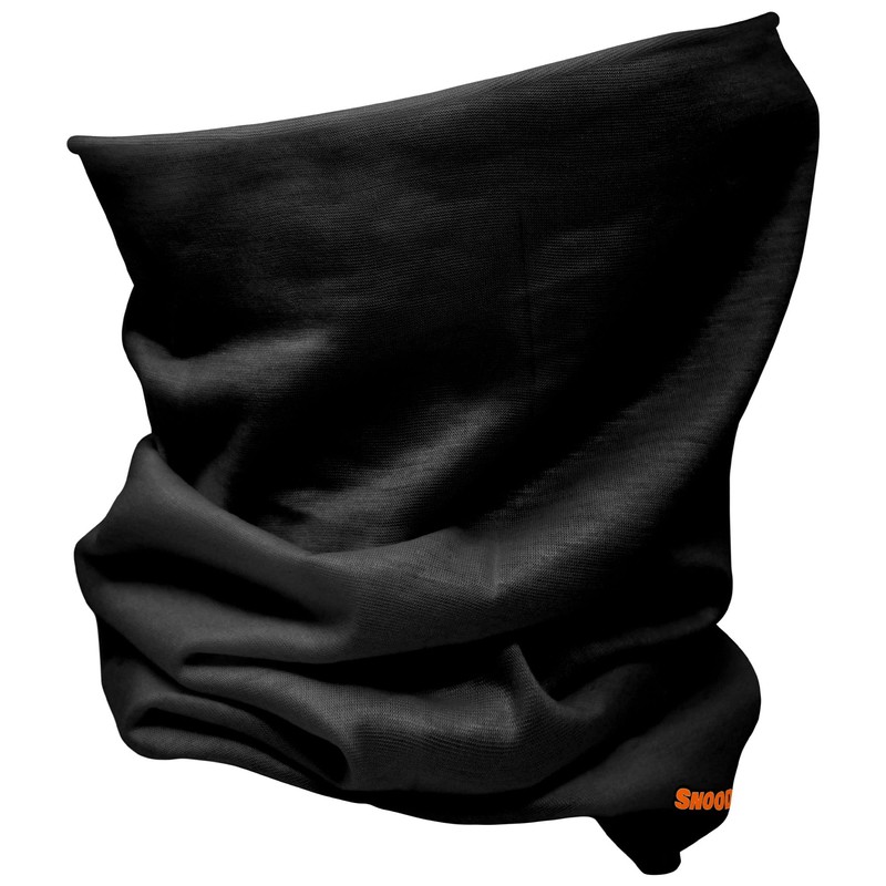 Kids Plain Multifunctional Snood Headwear (Black, One Size)