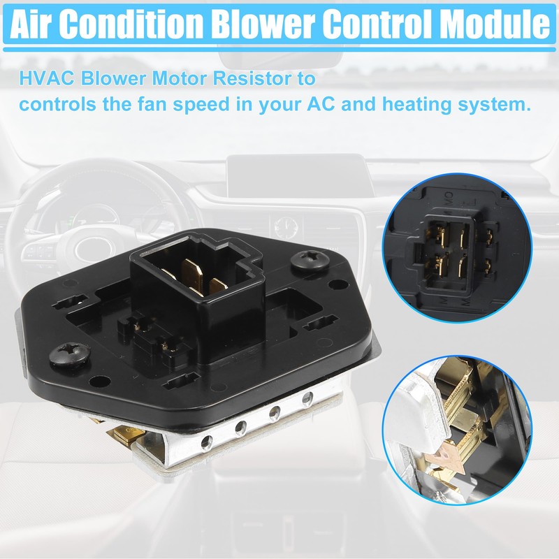 QUARKZMAN HVAC Resistor Blower Motor Fits Mitsubishi Lancer Black Pack