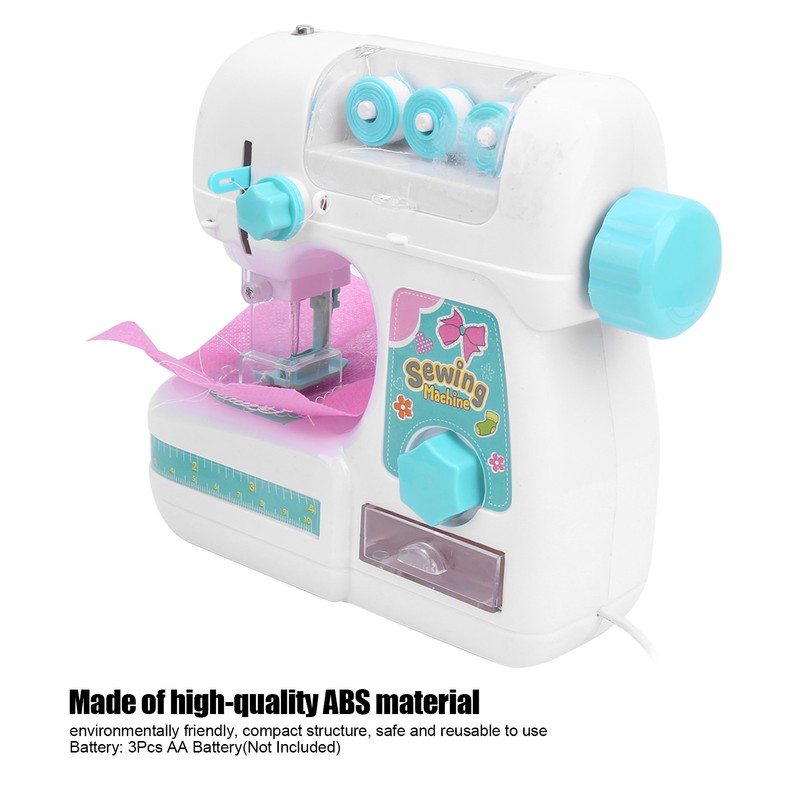 Kids Sewing Machine Toy Kit Portable W/Model Tape Scissor Threader