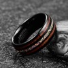 TUNGSTORY Black Tungsten Carbide Engagement Ring for Men 8mm Hawaiian