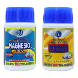Citrato De Magnesio 100tabs Y Citrato De Potasio 100tabs Sabor Sin Sabor Neutrinus
